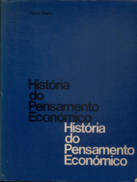 História Do Pensamento Económico