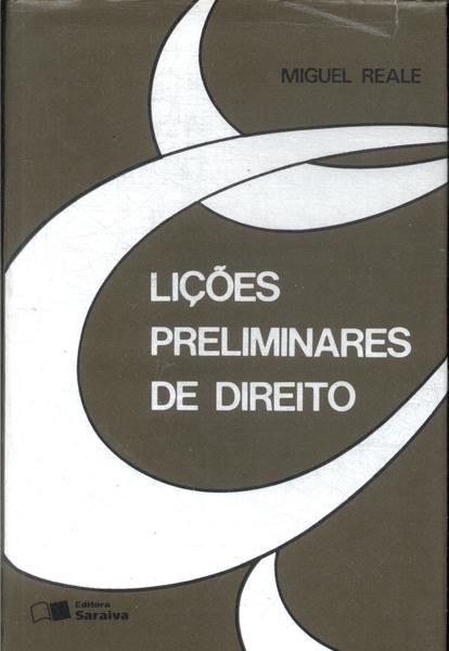 Lições Preliminares De Direito (2000)