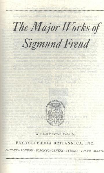 Great Books: The Major Works Of Sigmund Freud