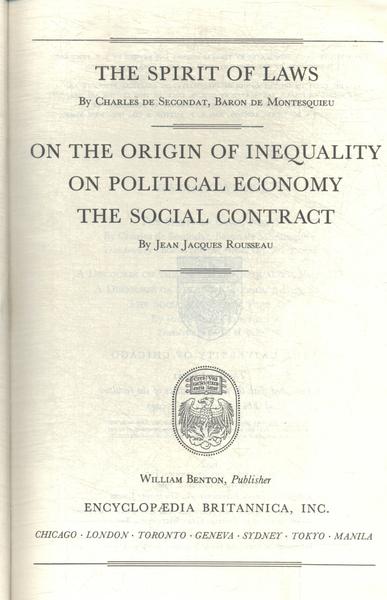 Great Books: The The Spirit Of Laws - On The Origin Of Inequality On Political Economy - The Social