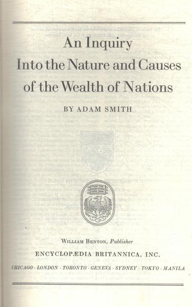 Great Books: An Inquiry Into The Nature And Causes Of The Wealth Of Nations