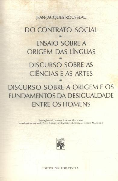Os Pensadores: Rousseau