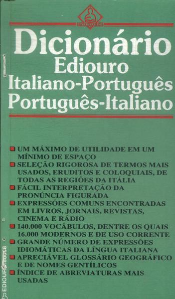 Dicionário Ediouro: Italiano-Português Português-Italiano (2001)