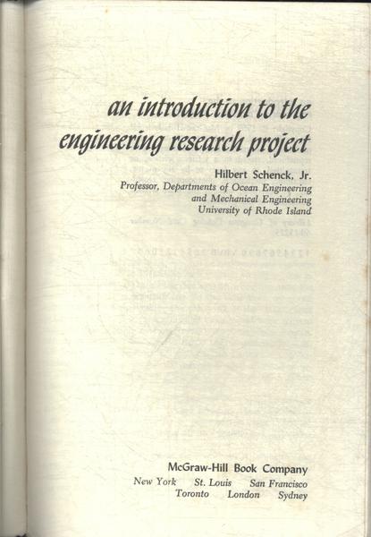 An Introduction To The Engineering Research Project
