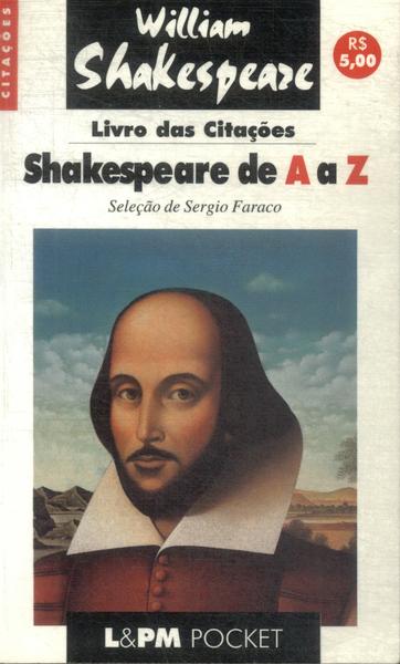 Livro Das Citações: Shakespeare De A A Z