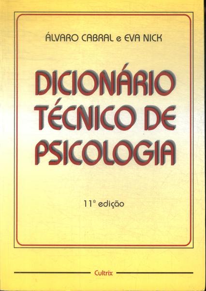 Dicionário Técnico De Psicologia (2005)