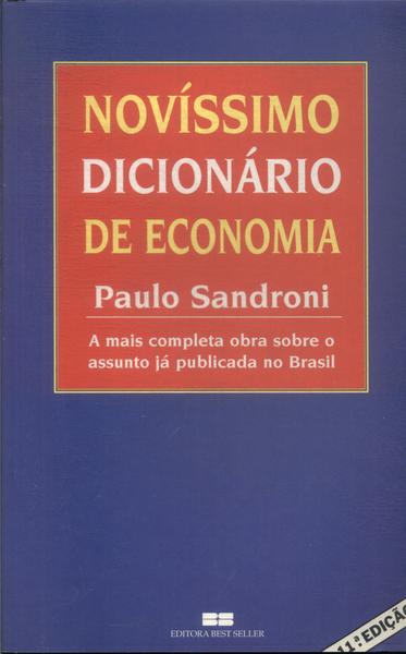 Novíssimo Dicionário De Economia (2003)