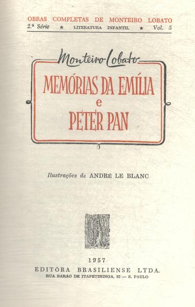 Memórias Da Emília - Peter Pan