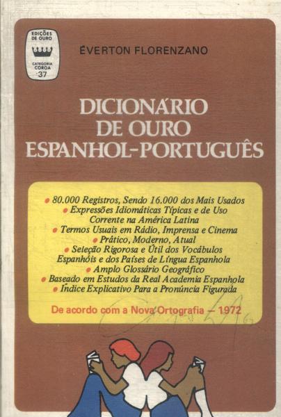 Dicionário De Ouro Espanhol-português (1972)
