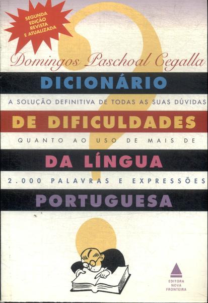 Dicionário De Dificuldades Da Língua Portuguesa (1999)