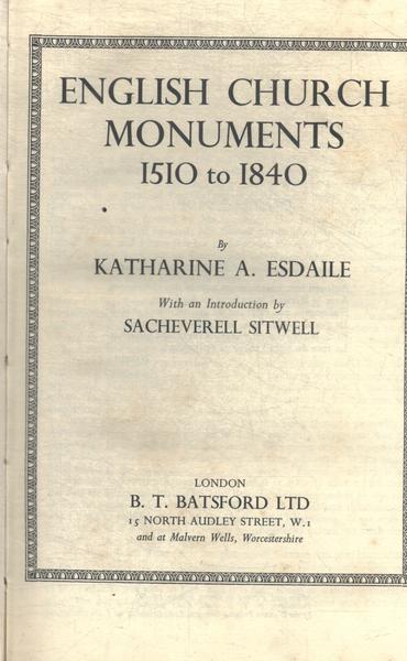 English Church Monuments