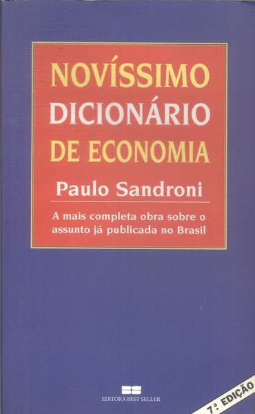 Novíssimo Dicionário De Economia (2001)