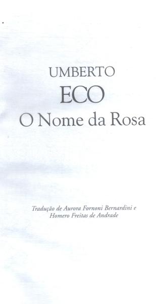 O Nome Da Rosa