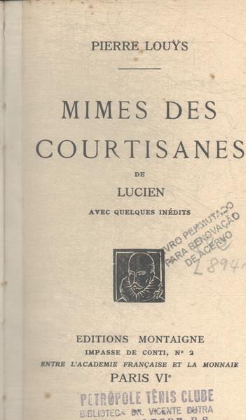 Mimes Des Courtisanes