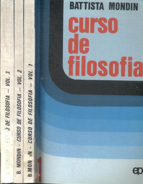 Curso De Filosofia (3 Volumes)