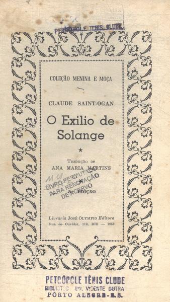 O Exílio De Solange
