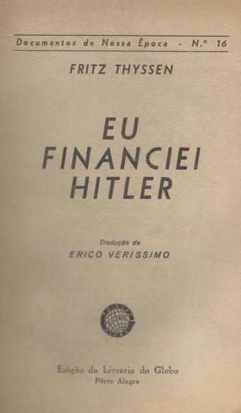 Eu Financiei Hitler