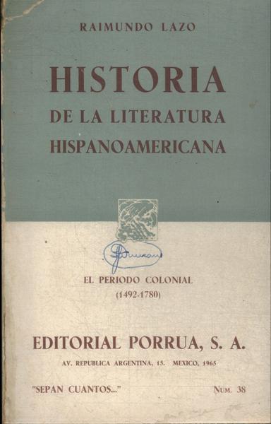 Historia Da La Literatura Hispanoamericana