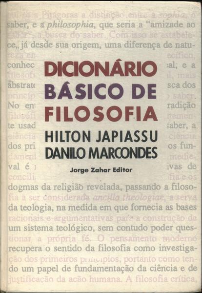 Dicionário Básico De Filosofia (1990)
