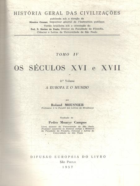 Os Séculos Xvi E Xvii Vol 2