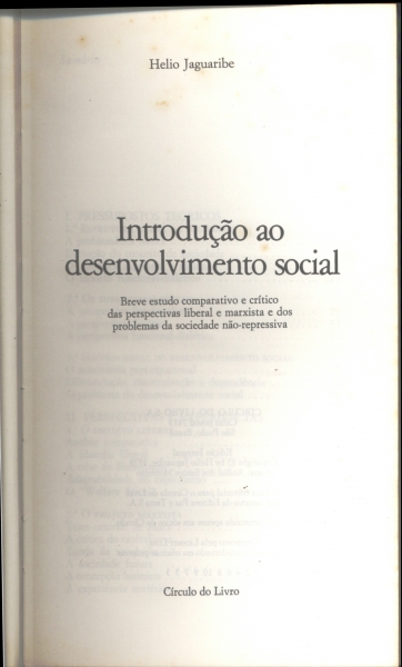 INTRODUÇÃO AO DESENVOLVIMENTO SOCIAL