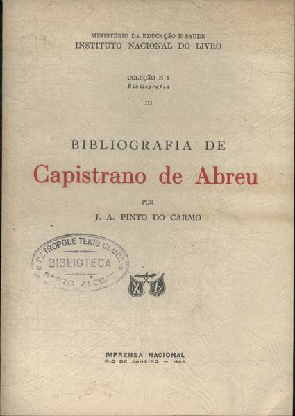 Bibliografia De Capistrano De Abreu