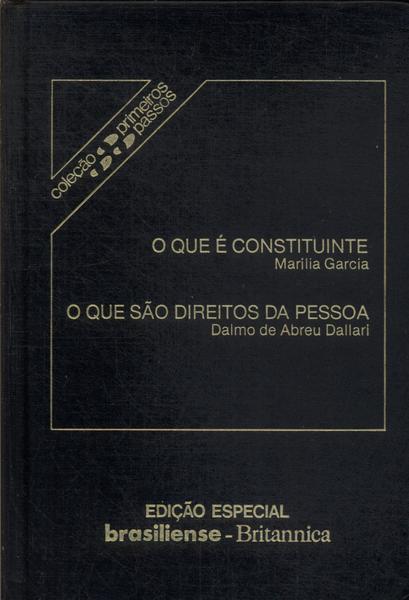 O Que É Constituinte - O Que São Direitos Da Pessoa (1985)