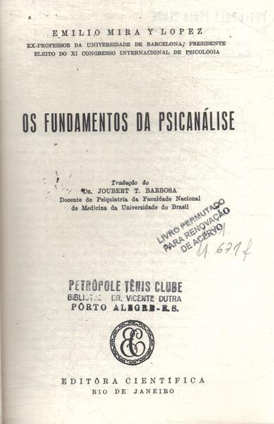 Os Fundamentos Da Psicanálise