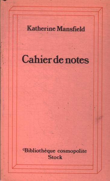 Cahier De Notes