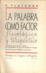 La Palabra Como Factor Fisiológico Y Terapéutico