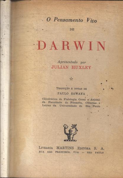 O Pensamento Vivo De Darwin