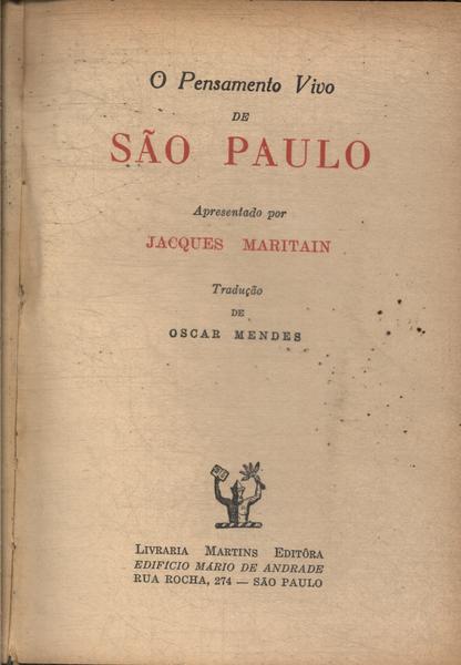 O Pensamento Vivo De São Paulo