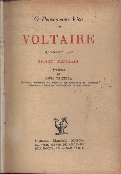 O Pensamento Vivo De Voltaire