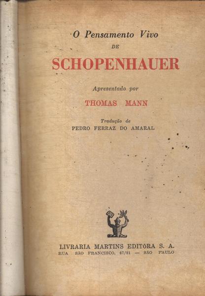 O Pensamento Vivo De Schopenhauer