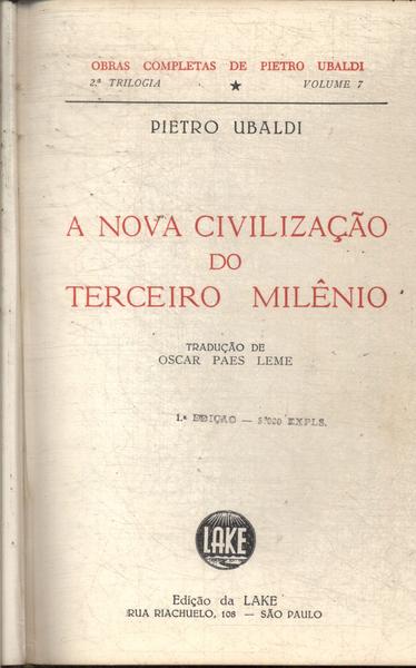 A Nova Civilização Do Terceiro Milênio