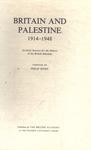 Britain And Palestine (1914-1948)