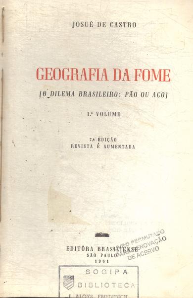 Geografia Da Fome Vol 1