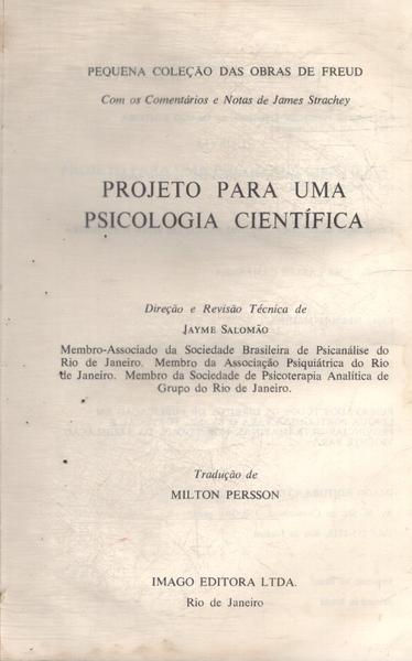 Projeto Para Uma Psicologia Científica