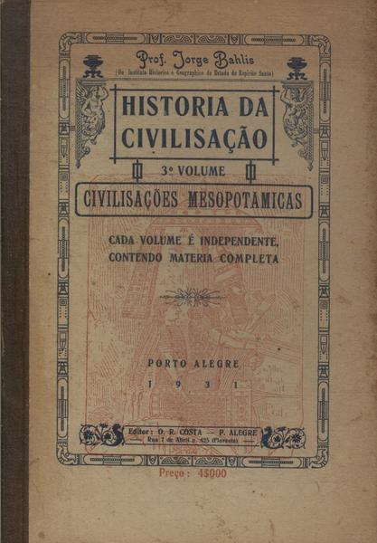História Da Civilisação Vol 3 (1931)