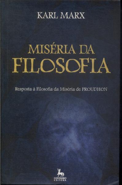 Miséria Da Filosofia