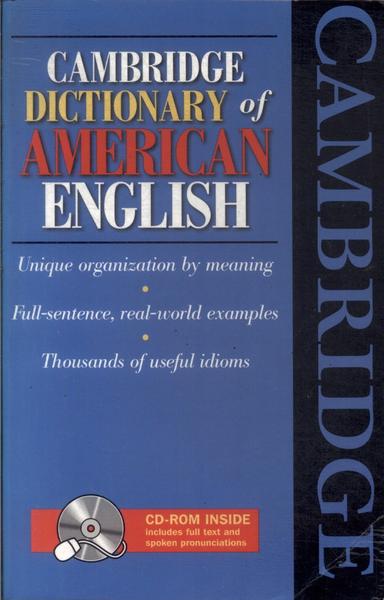 Cambridge Dictionary Of American English (não Inclui Cd - 2000)