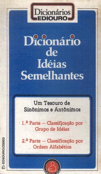 Dicionário De Idéias Semelhantes