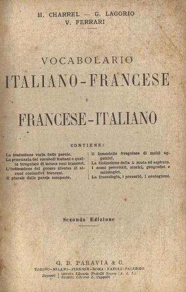 Vocabolario Italiano-francese Francese-italiano (1921)