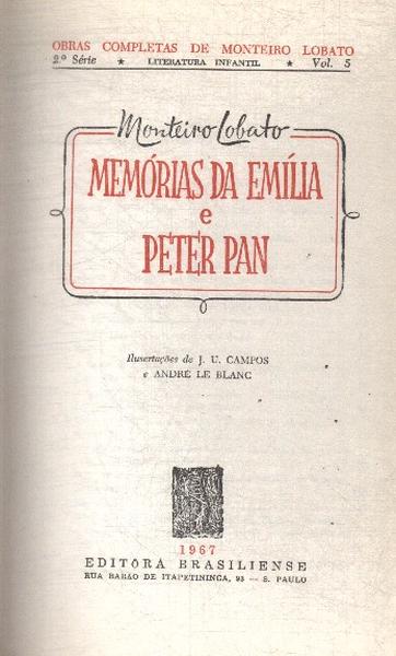 Memórias Da Emília - Peter Pan