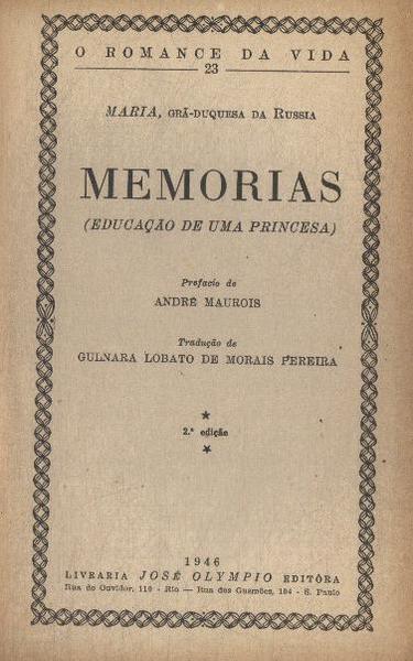 Memorias: Educação De Uma Princesa