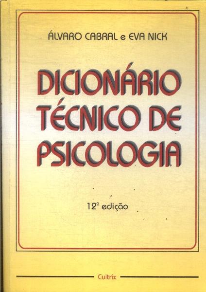 Dicionário Técnico De Psicologia (2007)