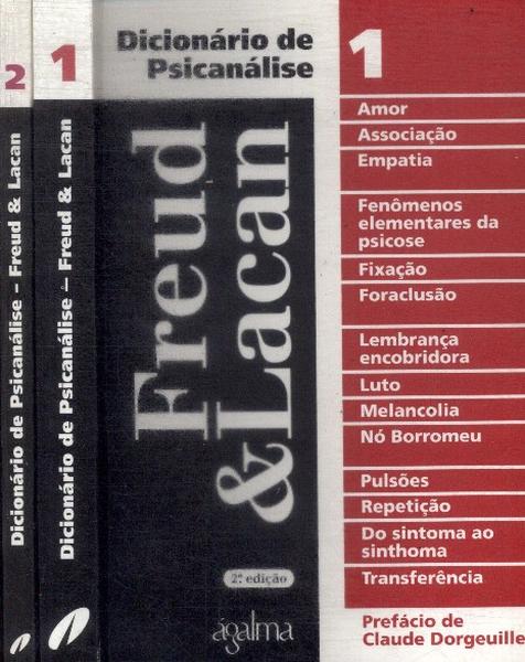 Dicionário De Psicanálise: Freud E Lacan (2 Volumes)