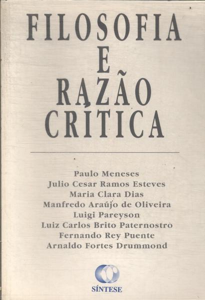 Filosofia E Razão Crítica