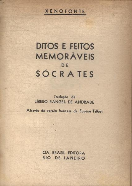 Ditos E Feitos Memoráveis De Sócrates