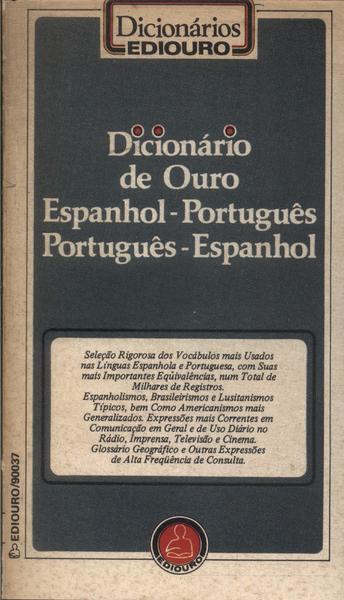 Dicionário De Ouro Espanhol-português Português-espanhol (1975)